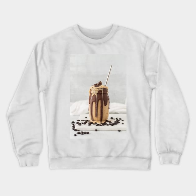 Caramel Chocolate Shake Crewneck Sweatshirt by NoMonkeyB